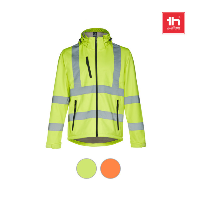 Custom Printed Zagreb Work High-Visibility Softshell Jacket Unisex