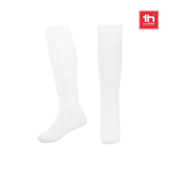 Custom Printed Run Mid-Calf Sports Socks For Childen White