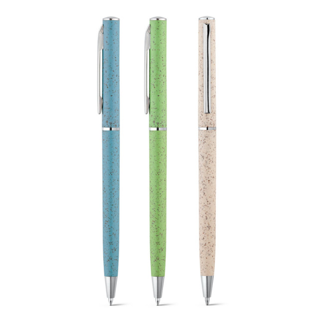 Custom Printed Devin Ballpen Wheat Straw Fibre & ABS