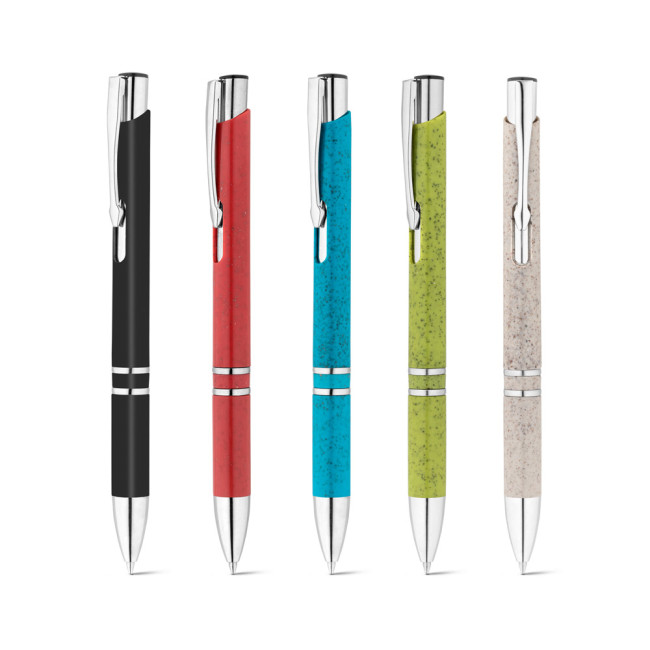 Custom Printed Beta Wheat Straw Fibre & ABS Ballpen