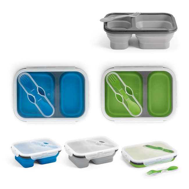 Custom Printed Dill Silicone Lunch Box 760ml