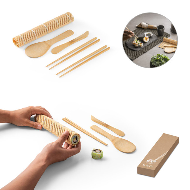 Custom Printed Morimoto Bamboo Sushi Set