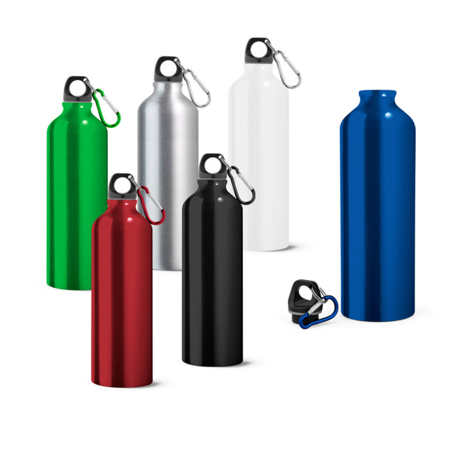 Custom Printed Siderot Aluminium Sports Bottle With Carabiner 750ml