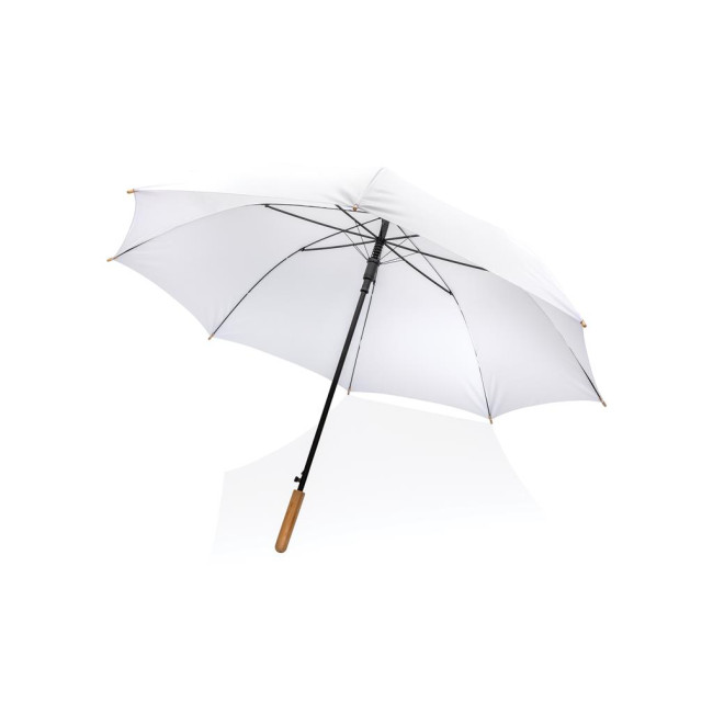 Custom Printed Impact Aware Rpet Auto Open Bamboo Umbrella 27" - Image 3