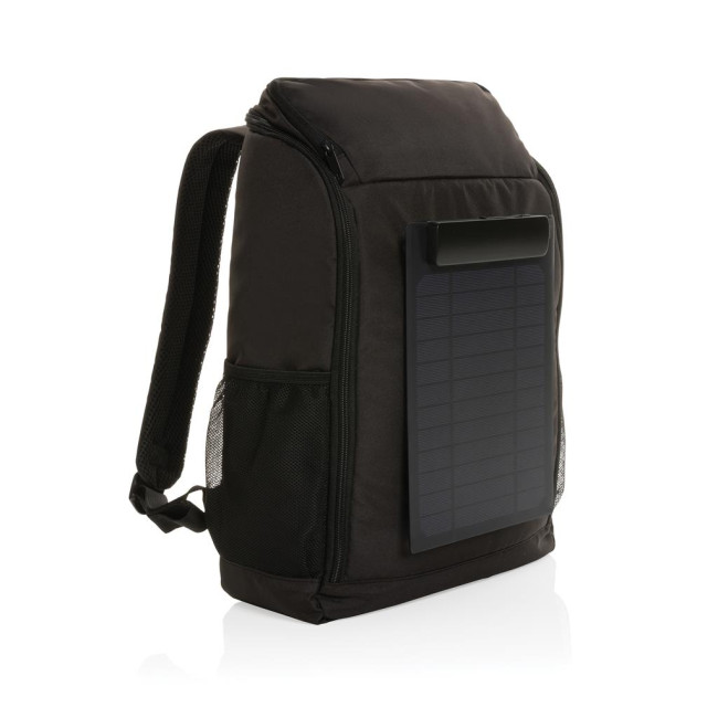 Custom Printed Pedro Aware Rpet Deluxe Backpack With 5W Solar Panel