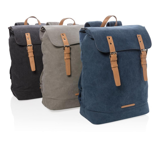 Custom Printed Canvas Laptop Backpack