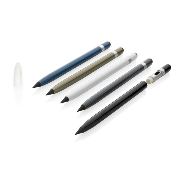 Custom Printed Aluminum Inkless Pen With Eraser