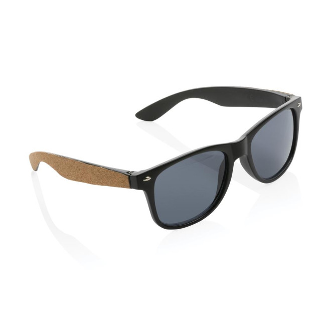 Custom Printed GRS Recycled PC Plastic Sunglasses With Cork