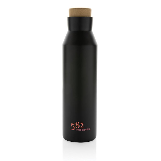 Custom Printed Gaia RCS Certified Recycled Stainless Steel Vacuum Bottle 600ml - Image 2