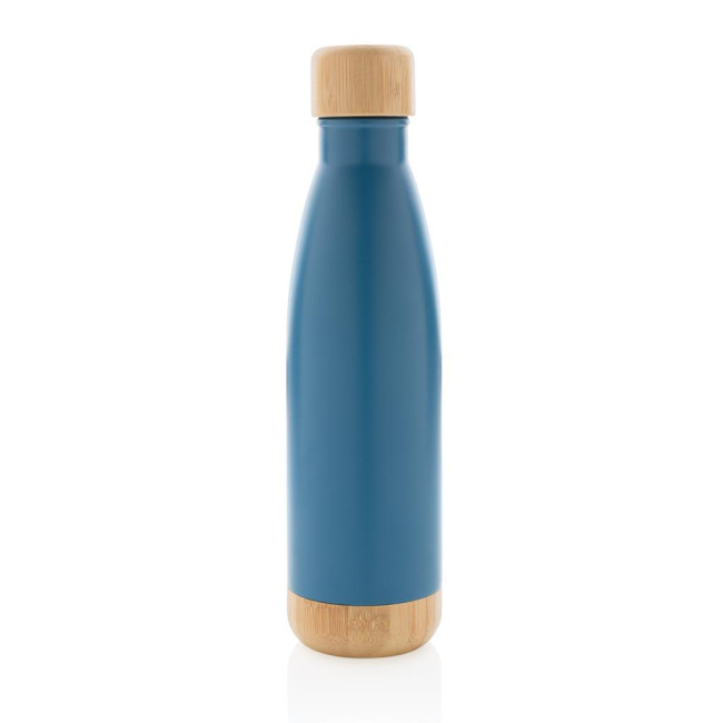 Custom Printed Vacuum Stainless Steel Bottle With Bamboo Lid And Bottom 520ml - Image 4