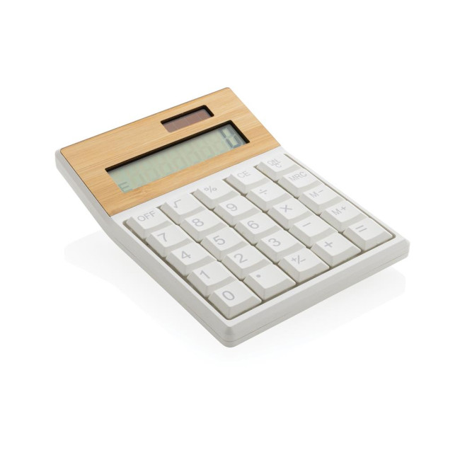 Custom Printed Utah RCS Recycled Plastic And  Bamboo Calculator