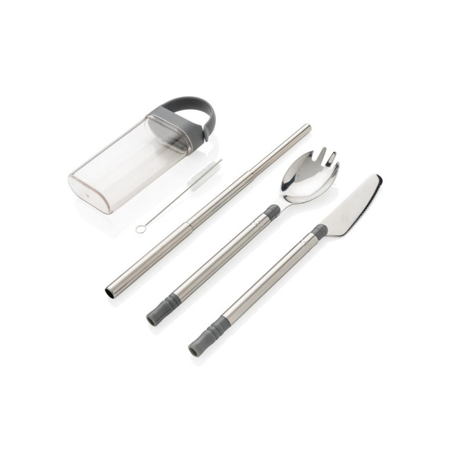 Custom Printed Pocketsize Reusable Cutlery Set On-The-Go