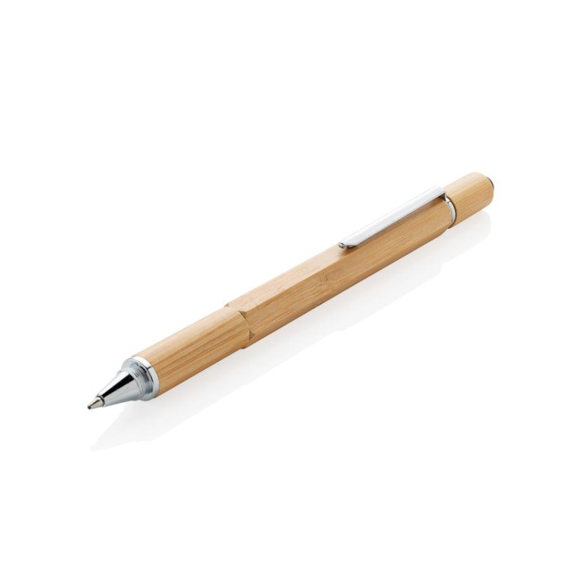 Custom Printed Bamboo 5-In-1 Toolpen