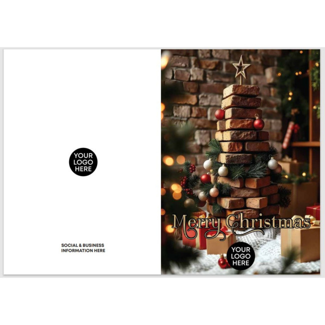 Custom Printed Builder Xmas Card - Image 2