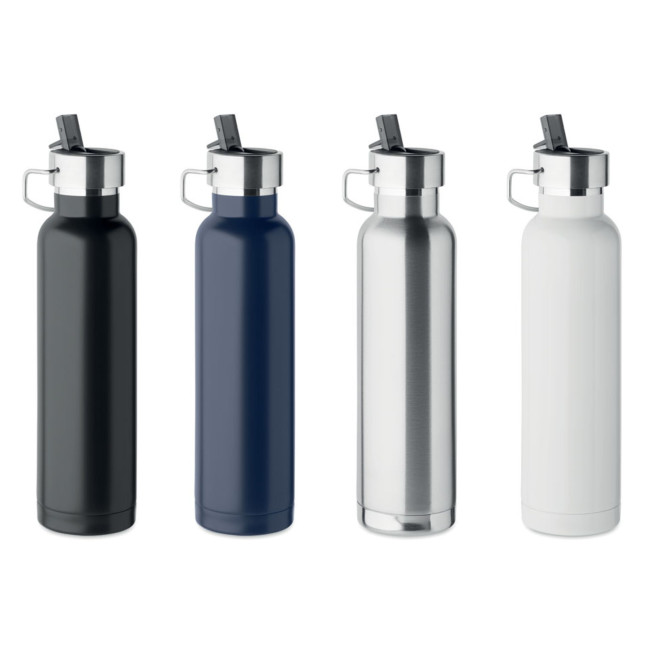 Custom Printed Recycled Stainless Steel Double Wall Bottle 660ml - Image 1