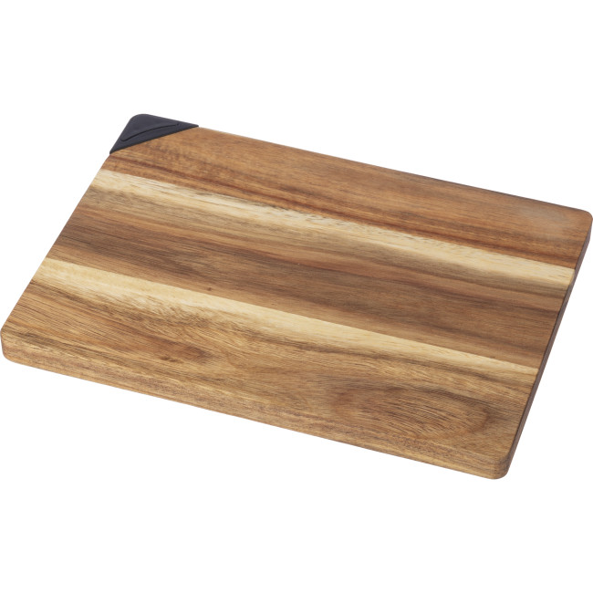 Custom Printed Acacia Wooden Cutting Board With Knife Sharpener