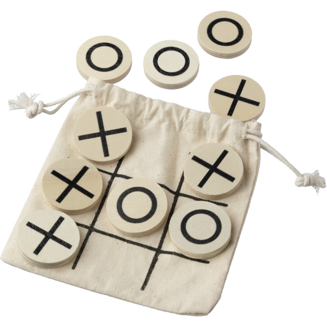 Custom Printed Wooden Tic-Tac-Toe Game