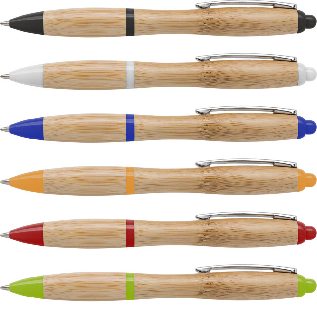 Custom Printed Bamboo ballpen - Image 1