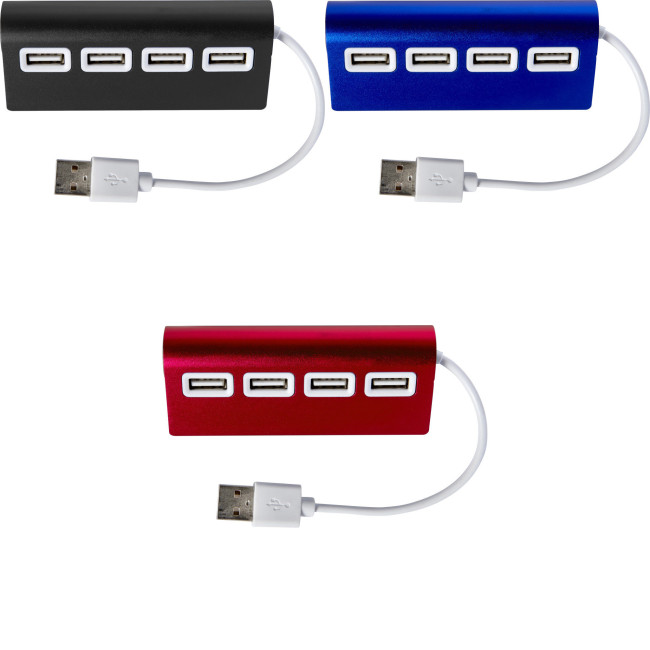 Custom Printed Aluminium USB hub - Image 1