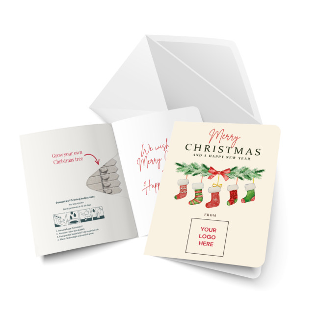 Custom Printed Christmas Seedsticks Greeting Cards - Image 2