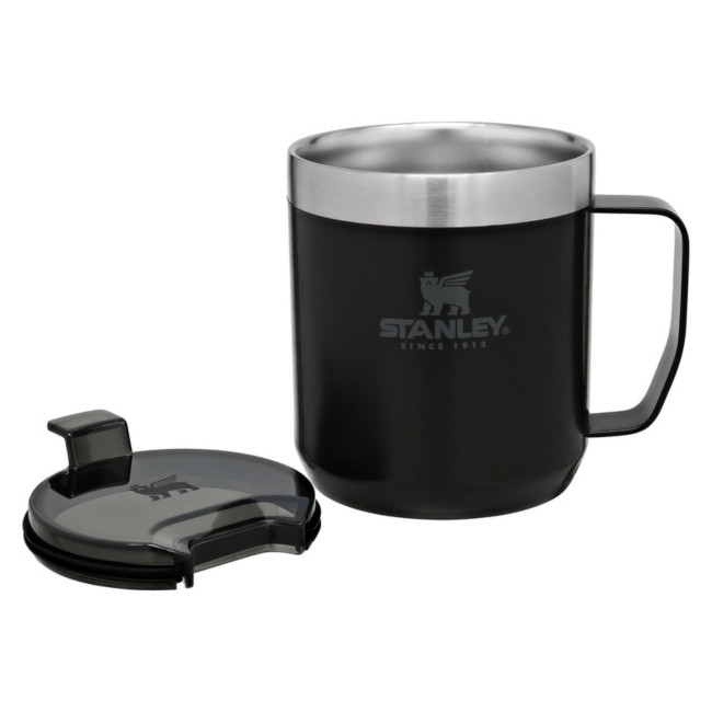 Custom Printed Stanley Classic Camp Mug 350ml Solid Black - Image 2