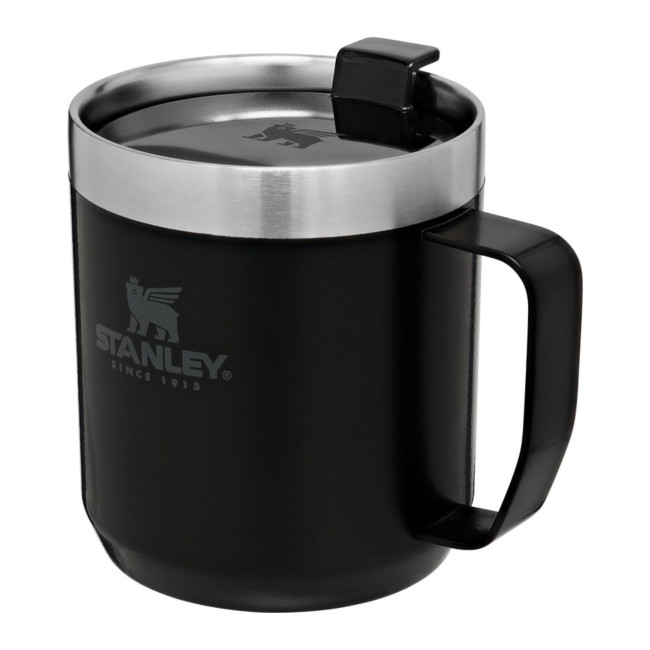 Custom Printed Stanley Classic Camp Mug 350ml Solid Black - Image 3