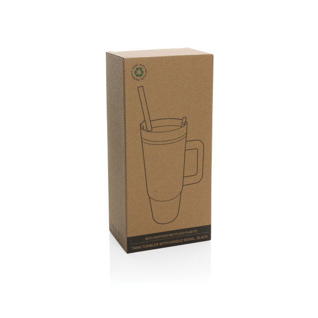 Custom Printed Tana RCS Recycled Plastic Tumbler With Handle 900ml - Image 5