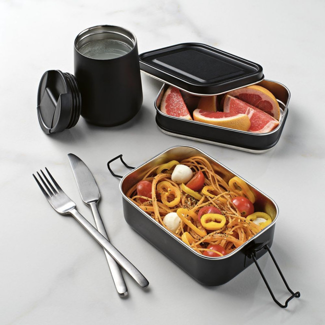 Custom Printed Tintoretto Lunchbox Recycled Stainless Steel 1240ml - Image 4