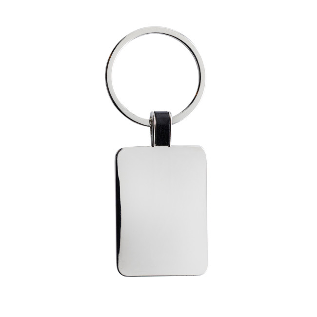 Custom Printed RCS Recycled Zinc Alloy Rectangle Keyring