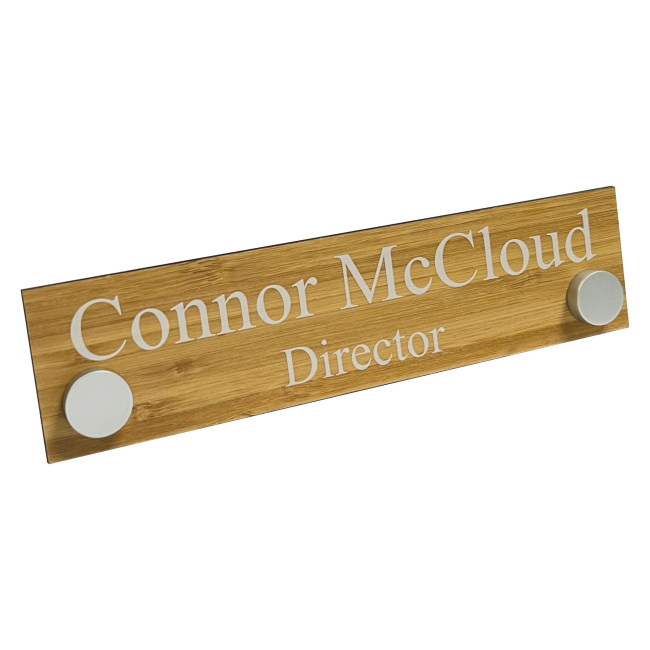 Custom Printed Wood Desk Nameplate