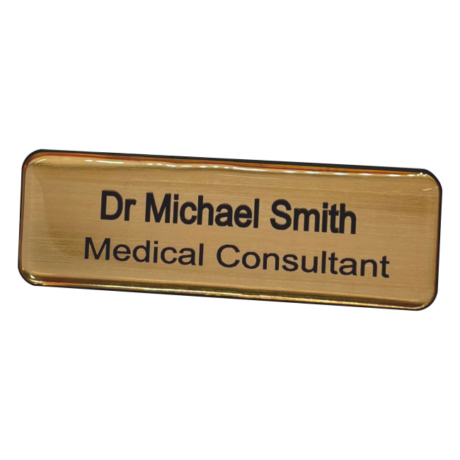 Custom Printed Engraved Name Badge Magnet (Domed)