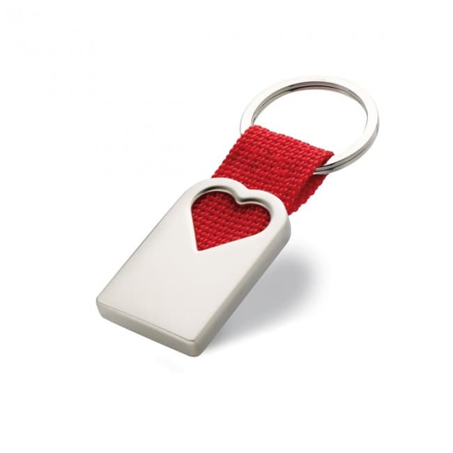 Custom Printed Heart Metal Keyring - Image 5