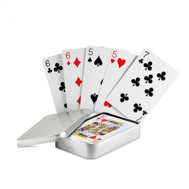 Custom Printed Playing Cards In Tin Box - Image 1