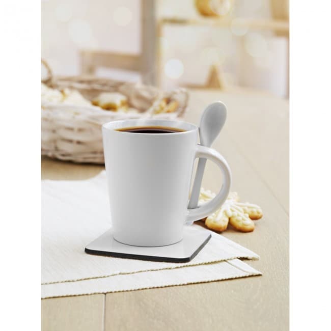 Custom Printed Sublimation Mug With Spoon - Image 5