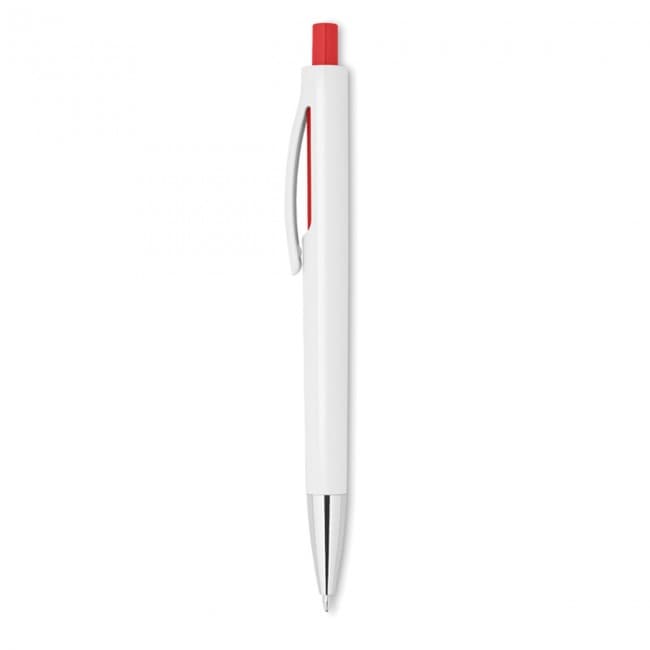 Custom Printed Push button pen with white ba - Image 6