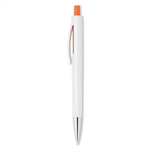 Custom Printed Push button pen with white ba - Image 1