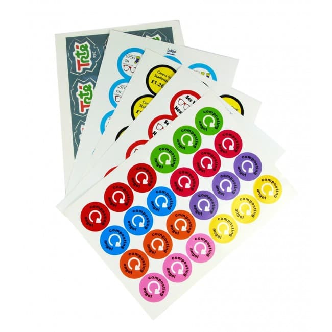 Custom Printed PCL Paper stickers on sheets