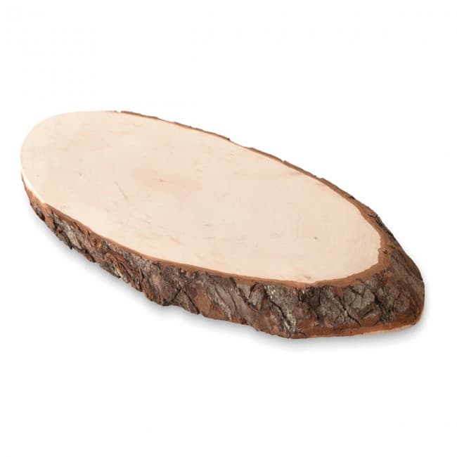 Custom Printed Oval wooden board with bark - Image 3