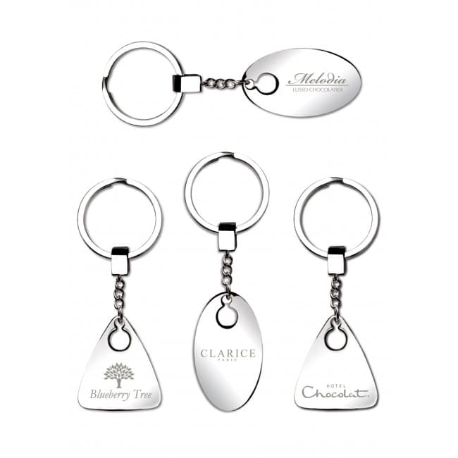 Custom Printed Oval Soria Keyring