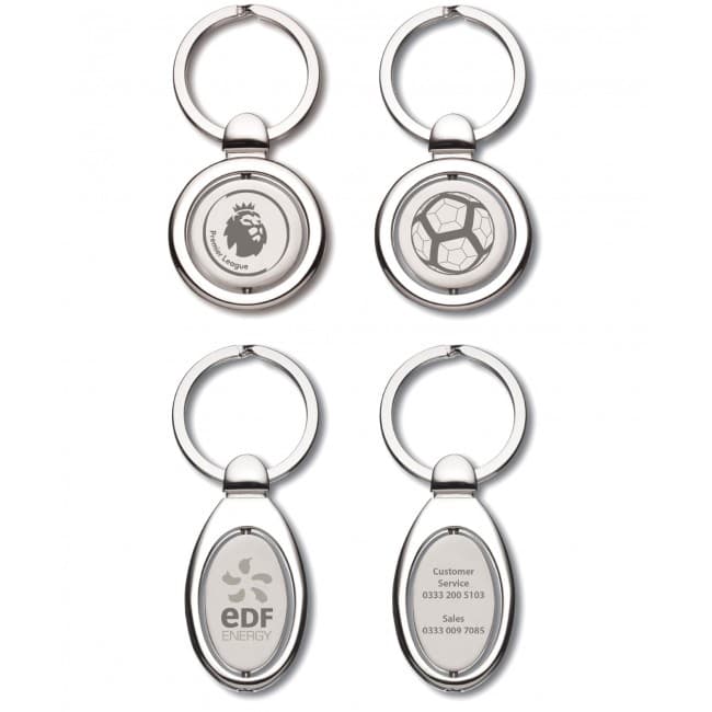 Custom Printed Oval Spinning Keyring