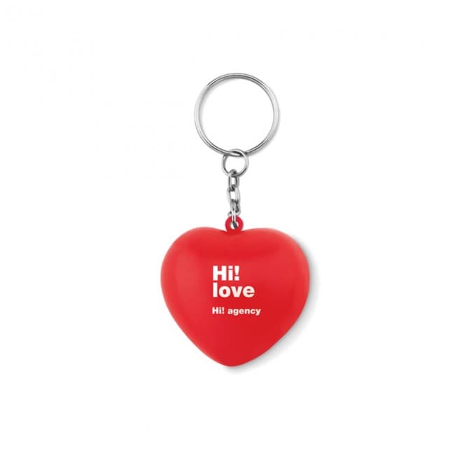 Custom Printed Keyring With PU Heart - Image 2