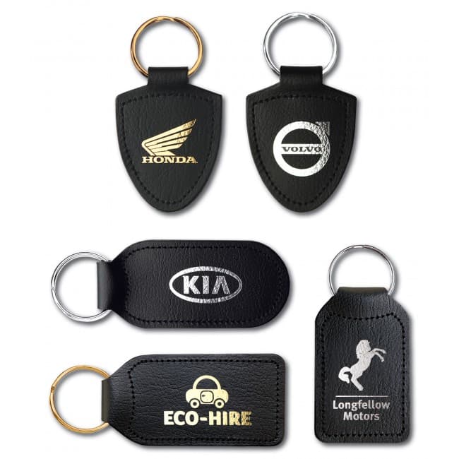 Custom Printed Large Cigar Bonded Leather Keyfob