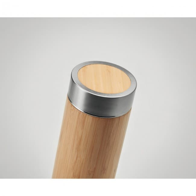 Custom Printed Double Wall Bamboo Flask 400ml - Image 9