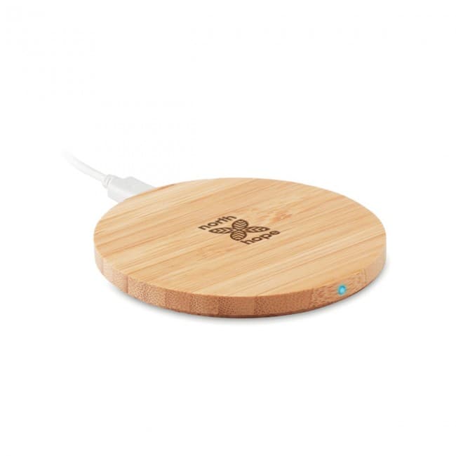 Custom Printed Wireless Charger Bamboo 5W - Image 2