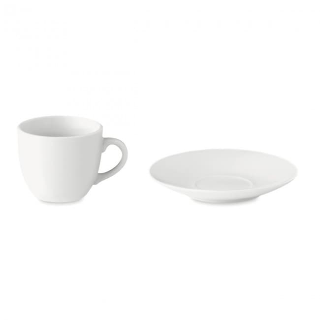 Custom Printed Espresso Cup & Saucer 80ml - Image 1