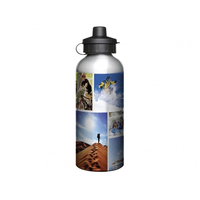 Custom Printed Aluminium 600ml Silver Drink Bottle