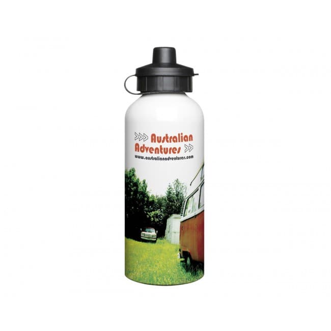 Custom Printed Aluminium 600ml White Drink Bottle