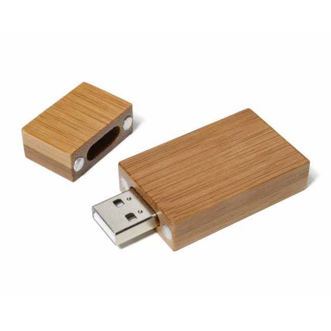 Custom Printed Bamboo USB  FlashDrive