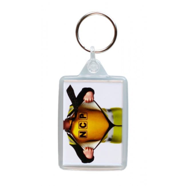 Custom Printed Rectangular Budget Keyring