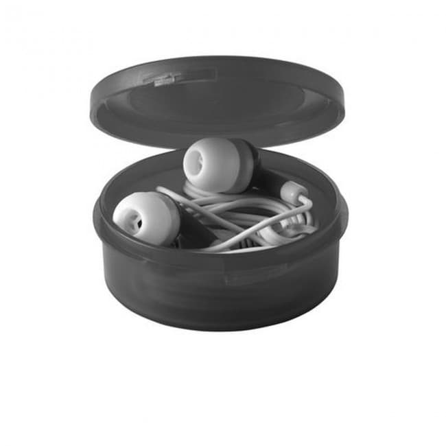 Custom Printed Earphones in Round Case - Image 6